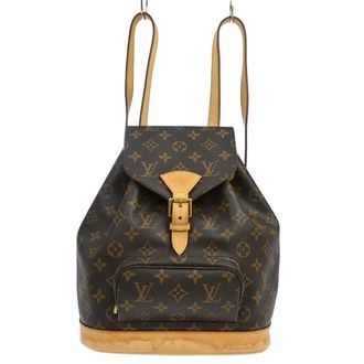 Louis Vuitton Vintage Montsouris Monogram Canvas Brown Canvas Backpack Bag (Pre-Owned)