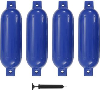 vidaXL Parachoques Para Barco 4 Unidades Pvc Azul 51x14 Cm Vidaxl