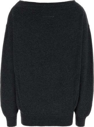 Maison Margiela Womens Dress Sweater Gray Wool Nylon