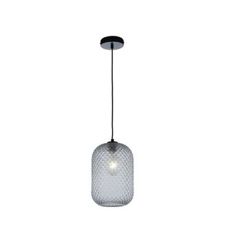 Netlighting Ashford Glass Dome Pendant Grey E27