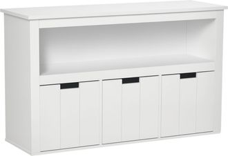 HOMCOM Aparador De Sal&oacute;n Con 3 Cajones Extra&iacute;bles Y Estantes Abiertos Para Libros Juguetes Armario Auxiliar De Almacenamiento Para Dormitorio 102x33x61,5 Cm