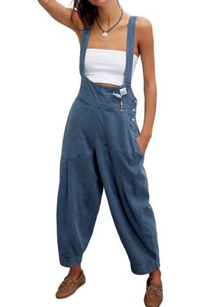 Free People Felix Tapered Overalls in Flint Stone at Nordstrom, Size Small