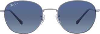 Ray-Ban Blue Gradient Oval Unisex Sunglasses RB3809 004/S3 53