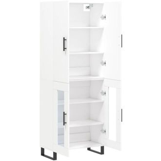 vidaXL Highboard White 69.5x34x180 cm Engineered Wood vidaXL