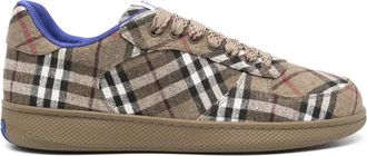 Burberry Sneakers a quadri - Marrone