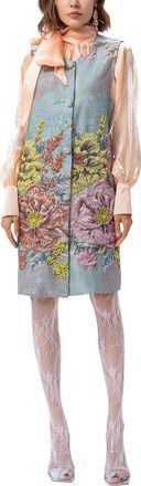 Burryco Burryco Blue Printed Mini Dress