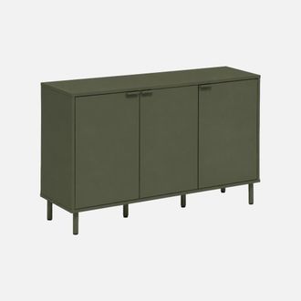 Sweeek Aparador De Madera Y Metal Con 3 Puertas, 120cm