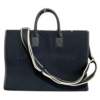 Emporio Armani Canvas Shoulder Bag (Pre-Owned)