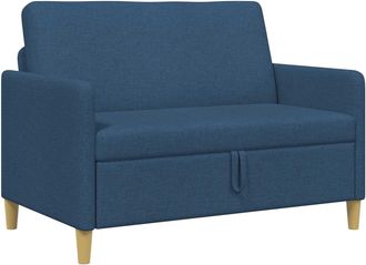 vidaXL Sof&aacute; Con Almacenamiento Azul 122 X 78 X 87 Cm Poli&eacute;ster Vidaxl