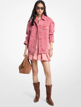 Michael Kors Oversized Garment-Dyed Denim Jacket