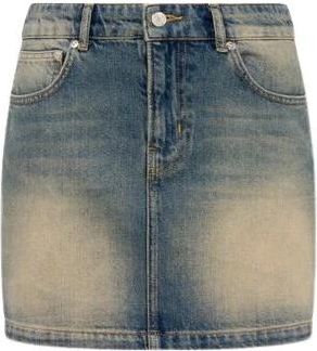 Moschino Minirok van katoendenim - Dames - Spijkerrokken - Blauw - W27 - Katoen - Rokken