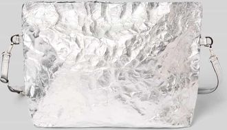 Max & Co. Clutch mit abnehmbarem, verstellbarem Schulterriemen Modell ALUNCHBOX1 in Silber, Gr&ouml;&szlig;e 1