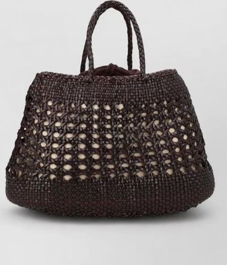 Dragon Diffusion woven beach bag dual handles tassel