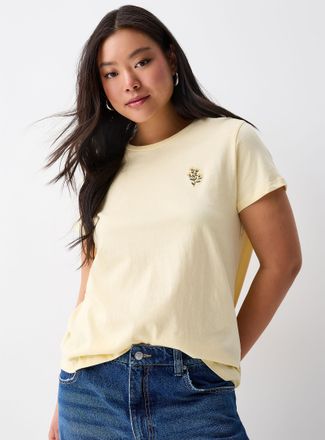 Twik Womens Little embroidery Tee Shirt Relaxed fit