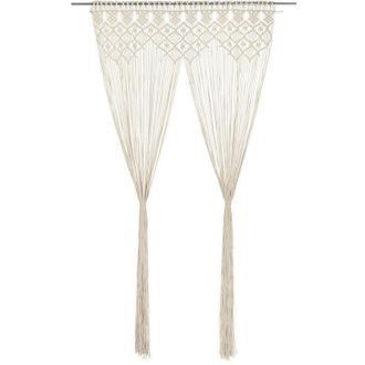 vidaXL Cortina De Macram&eacute; Algod&oacute;n 140x240 Cm Vidaxl