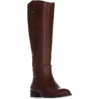 Inc International Concepts I. N.C International Concepts Fawne Womens Brown Leather Riding Boots HAM83