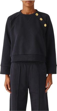 Pinko Pinko, Dames, Sweatshirts & Hoodies, Blauw, Maat: XS Katoen
