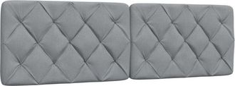 vidaXL Cabecero De Cama Acolchado Tela Gris Claro 160 Cm Vidaxl