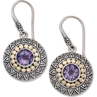 Samuel B. Two-Tone Disc Drop Earrings in Purple at Nordstrom Rack