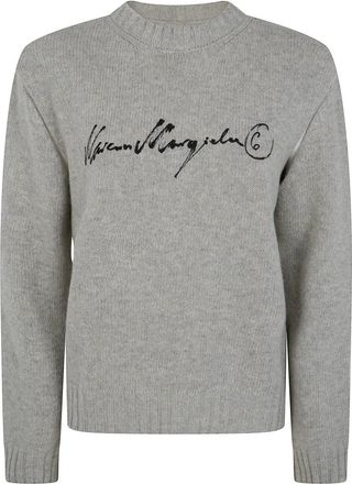 Maison Margiela Round-neck Truien - Dames - Ronde hals truien - Grijs - M - Truien & Vesten