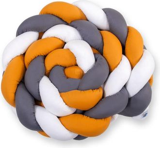 OEM Protector De Cuna Trenzado Xxl - Blanco-mostaza-antracita