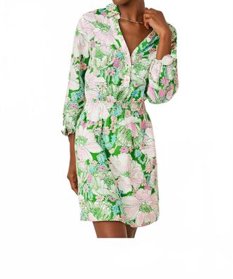 Lilly Pulitzer Abralynn Mini Shirt Dress In Putting Green Poppyland