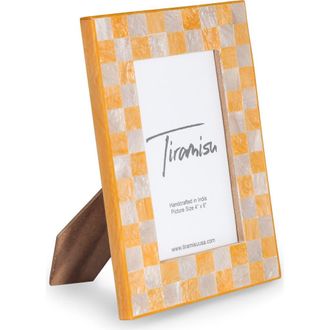 Tiramisu Resin Checkered Picture Frame in Yellow at Nordstrom Rack