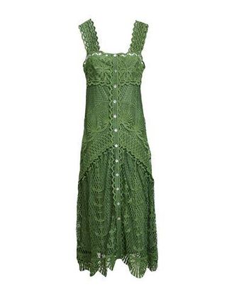 Farm Rio GREEN NAUTICAL GUIPURE MAXI DRESS