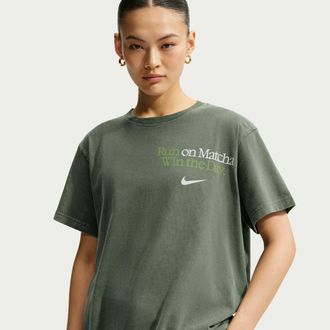 Nike Womens Nike Sportswear Oversized T-Shirt in Green | IV4145-303