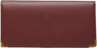 Cartier Pre-owned Must Long wallet (bi-fold) - Dames - Vintage Accessoires - Rood - ONE Size - Leer - Vintage