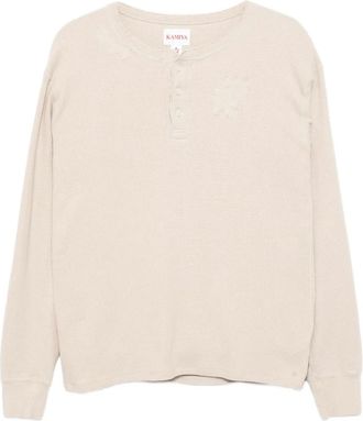 Bows & Arrows logo-patch T-shirt - BEIGE