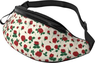 Generic Rose Flowers Waist Bag Bum Bag Lightweight Bumbags For Men Sport Hiking 14X35Cm