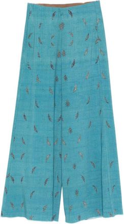 Pierre-Louis Mascia Pierre Louis Mascia Womens Printed Silk Trousers