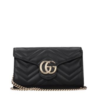 Gucci Marmont Pochette Damess Leer Zwart