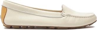 Kazar Leren mocassins met contrasterend hielstuk - Dames - Loafers - Beige - 37 1/2 EU - Schoenen