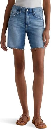 AG - Adriano Goldschmied Womens AG Jeans Ex-Boyfriend Shorts Blue Denim Slouchy Flat Front DDR2840
