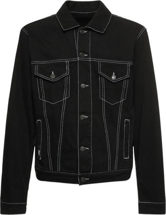 Msgm Cotton Denim Jacket - Heren - Spijkerjassen - Zwart - S - Denim - Jassen