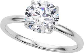 Mauli Jewels 1.50 Carat Diamond Moissanite Solitaire Engagement Rings For Women In 14K White Gold Ring Size 6