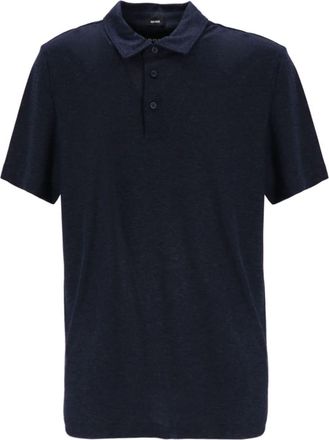 BOSS stripe-detailing polo shirt - men - Wool/Lyocell - 3XL - Blue