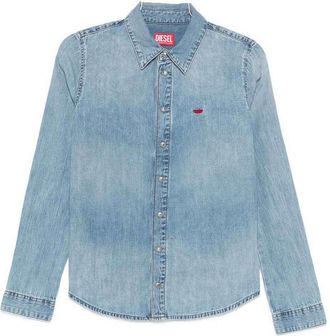 Diesel Light Blue Cotton Denim Shirt