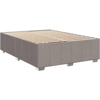 vidaXL Cama Sin Colch&oacute;n Tela Gris Taupe 140x200 Cm Vidaxl