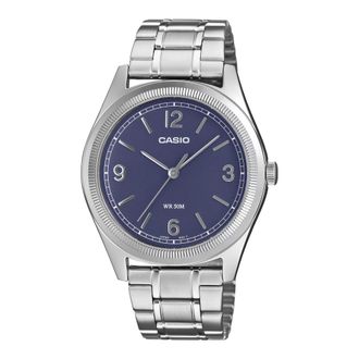 Casio Mens Blue Dial Stainless Steel Classic Analog Watch - MTP-B210D-2A2VDF