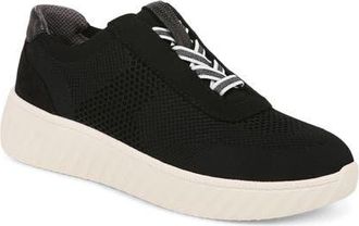 Life Stride Wanderer Wedge Sneaker in Black Engineered Knit at Nordstrom, Size 8.5