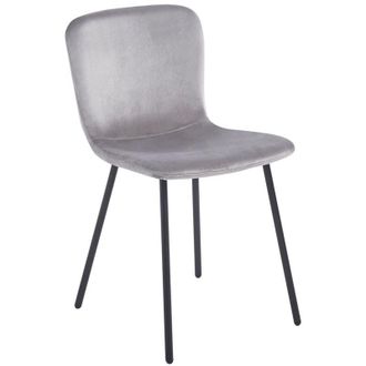 Regalos Miguel Sillas Comedor - Silla Welna Terciopelo - Gris