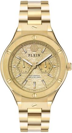 Philipp Plein Plein Underdog Green Dial Bracelet, 44mm in Gold1 at Nordstrom