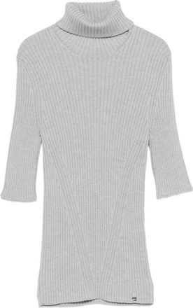 Herno Wool Sweater - Dames - Kleedjes - Grijs - M - Wol - Kleedjes