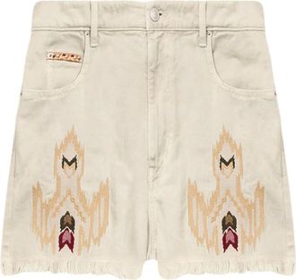 Isabel Marant Lesia shorts - women - Cotton/Hemp/Organic Cotton/Polyester - 38 - Neutrals