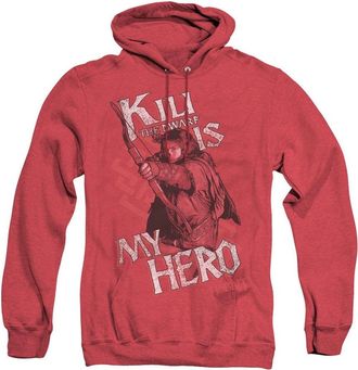 Gildan The Hobbit Kili Is My Hero Adult Heather Hoodie / Hooded Sweatshirt