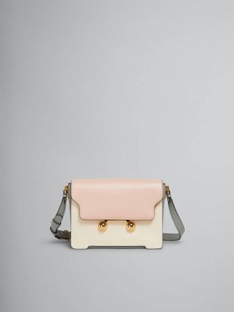 Marni Womens Medium Trunkaroo Shoulder Bag In Camelia/shell/storm
