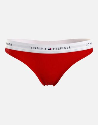 Tommy Hilfiger Womens Tommy Icons Thong, Red - Size: 10